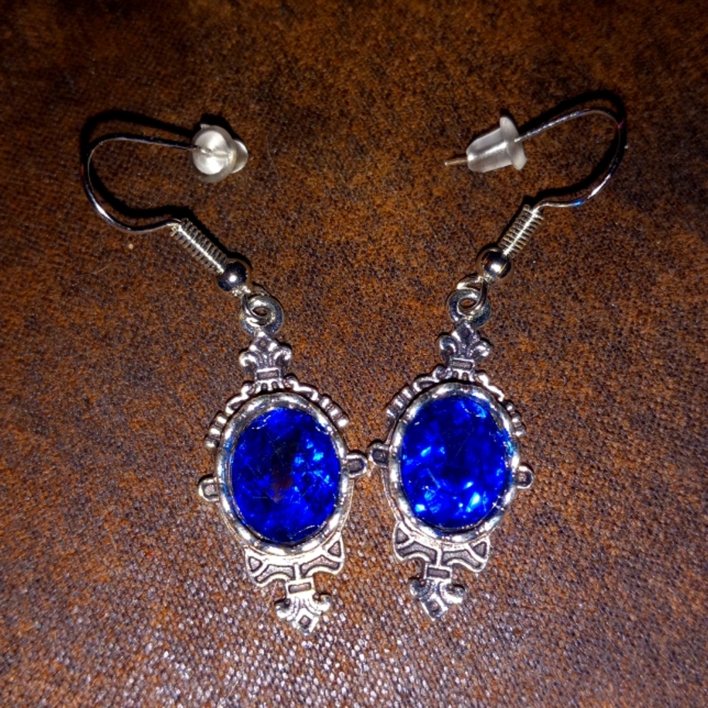 Crystal teardrop dangle earrings #9